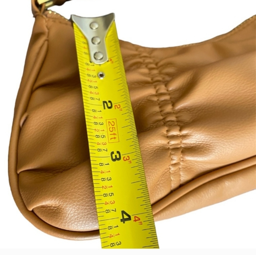 WILD FABLE Ruched Shoulder Bag Carmel Tan Brown color like new no tags - Picture 5 of 14